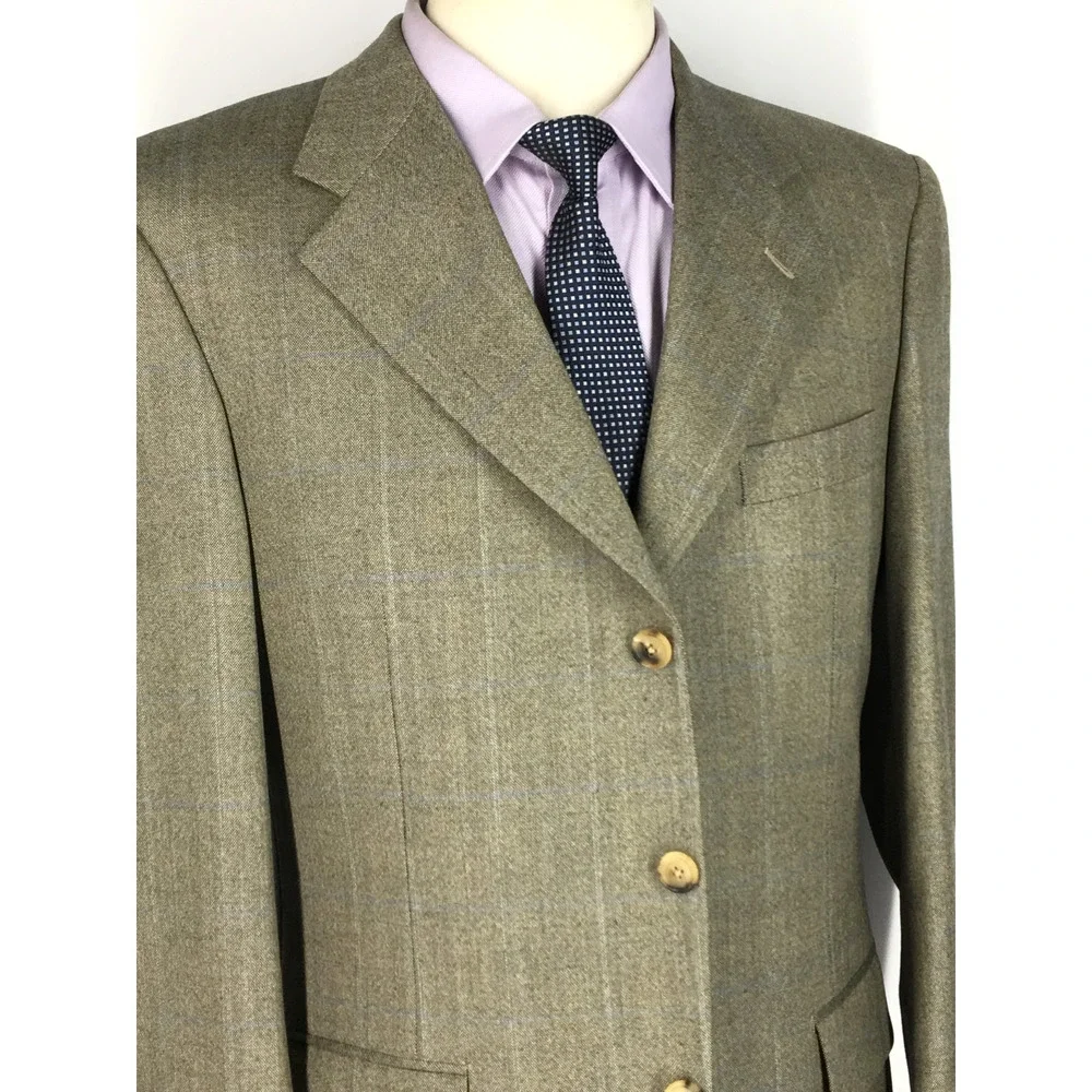 40R Corneliani Italy Mens 3 Button Pure Wool Blazer Sport Coat Surgeon Italy 50R